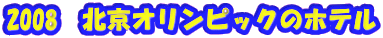 2008�@�k���I�����s�b�N�̃z�e��
